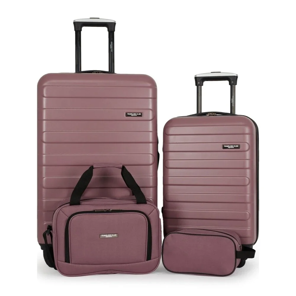 TRAVELERS CLUB AUSTIN 4 PIECE HARDSIDE LUGGAGE SET Luggage Set Wistful Mauve